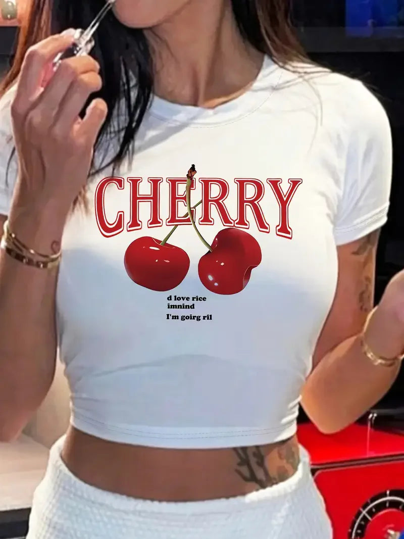 CHERRY CROP TOP