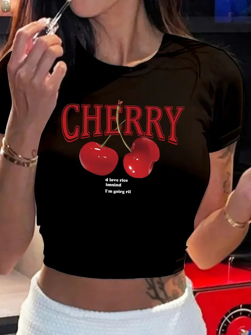 CHERRY CROP TOP